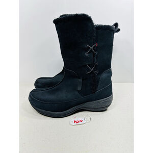 Columbia Delancey Winter Boots Womens Size 8,5EUR 39,5 Black Suede Leather